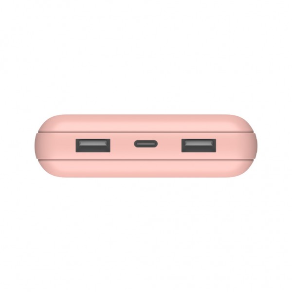 Батарея універсальна Belkin 20000mAh 15W, Dual USB-A, USB-C Rose Gold (BPB012BTRG)