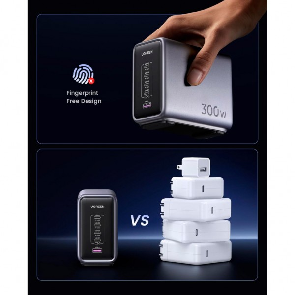 Зарядний пристрій Ugreen 5xUSB 300W Nexode (5хUSB-C) CD333 (90903B)