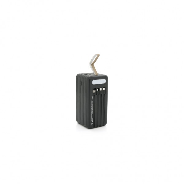 Батарея універсальна ACL 80000mAh, 4xUSB, 4 кабеля(USB/Micro/Type-C/Lighting), 1,4кг, Black (PW-94)