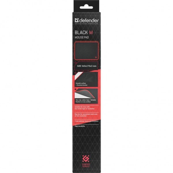 Килимок для мишки Defender Black M (50560)