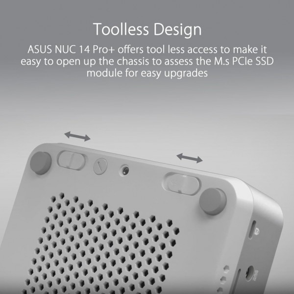 Комп'ютер ASUS NUC 14 Pro+ RNUC14RVSU900002I Kit(L6) / Ultra 9 185H, M.2 22x80 NVMe; 22x42 NVMe (90AR0051-M000J0)