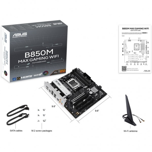 Материнська плата ASUS B850M MAX GAMING WIFI