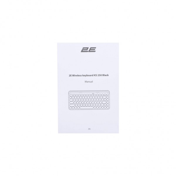 Клавіатура 2E KS250 Wireless USB/Bluetooth UA Black (2E-KS250WBK_UA)