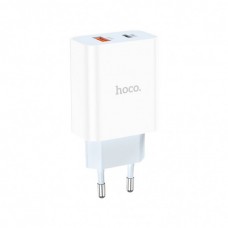 Зарядний пристрій HOCO C97A 1xUSB-C PD20W + 1xUSB QC3.0 White (6931474766076)