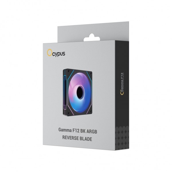 Кулер до корпусу OCYPUS GAMMA F12 BK ARGB REVERSE BLADE (GAMMA-F12-BK1AM01X-GL)