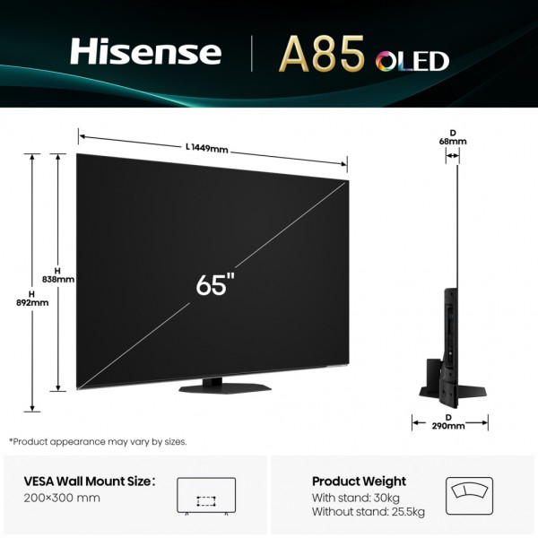 Телевізор Hisense 65A85Q