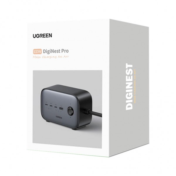 Зарядний пристрій UGREEN 4xUSB 100W Nexode Pro (3хUSB-C+USB-A+2хSchuko) CD270 (60167)