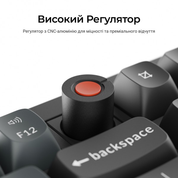 Клавіатура Keychron V6 8K Keychron Super Red Switch RGB USB UA Black (V6W-D1-UA)