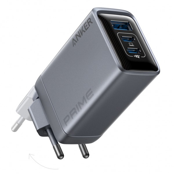 Зарядний пристрій Anker GaNPrime 100W 2xUSB-C PD + 1xUSB-A Foldable Silver (A2688341)