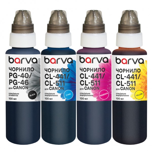 Чорнило Barva Canon PG-40BK pigm + CL-41C/M/Y 4x100 мл, special (CPG40-100-MP)