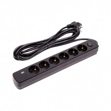 Мережевий фільтр живлення PowerPlant 5м, 6 розеток, USB (YS-N6086/5c) (EX610679)
