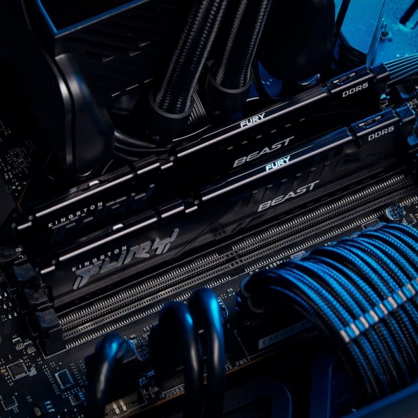 Модуль пам'яті для комп'ютера DDR5 32GB (2x16GB) 5600 MHz Beast AM5 Black Kingston Fury (ex.HyperX) (KF556C36BBEK2-32)