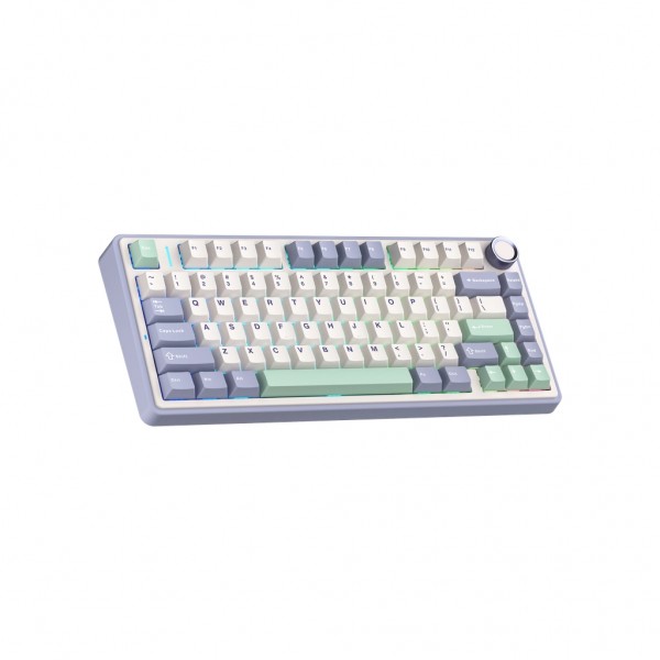 Клавіатура Aula F75 Gasket Greywood V3 switch Hot-Swap PBT Wireless/Bluetooth/USB White (6948391208640)