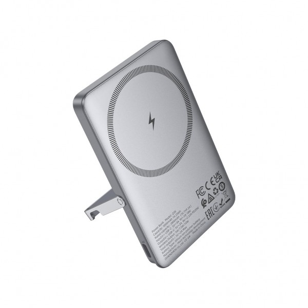 Батарея універсальна HOCO 5000mAh Sunlight PD/20W Magnetic Metal Grey (Q36 / 714986)