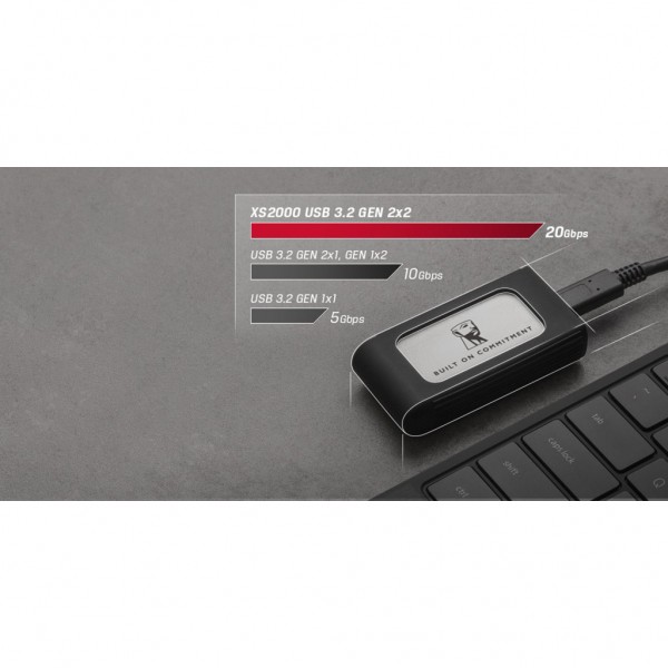 Накопичувач SSD USB Type-C 1TB XS2000 Kingston (SXS2000/1000GA)
