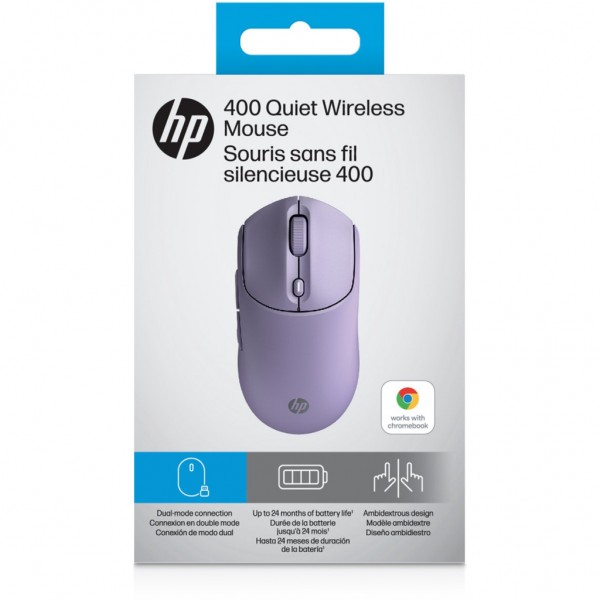 Мишка HP 400 Quiet Wireless/Bluetooth Purple (AZ7B7AA)