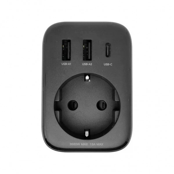 Зарядний пристрій Ugreen 3xUSB 30W Outlet Extender (2хUSB-A+USB-C) CD314 (90613)