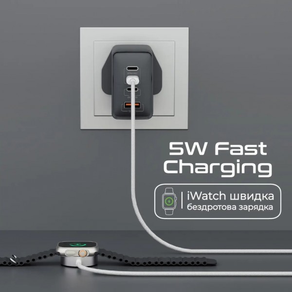 Зарядний пристрій Promate USB-C to Apple Watch 1.2m 5V/1A (watchlink-c)