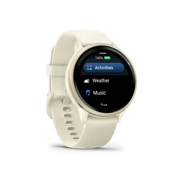 Смарт-годинник Garmin vivoactive 6, Bone/Lunar Gold, GPS смарт-годинник (010-02985-01)