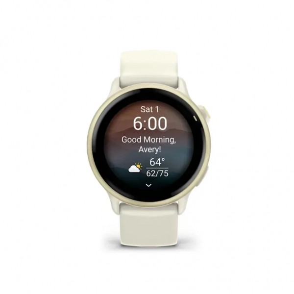 Смарт-годинник Garmin vivoactive 6, Bone/Lunar Gold, GPS смарт-годинник (010-02985-01)