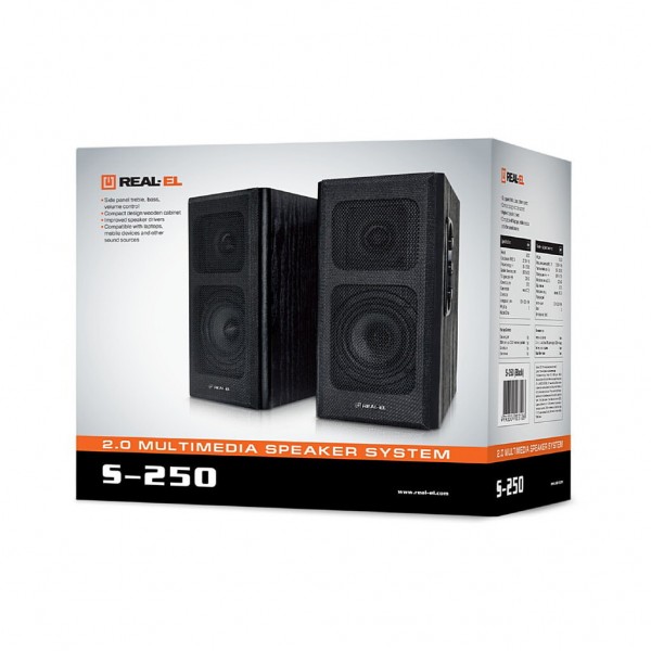 Акустична система REAL-EL S-250 Black (EL121000005)