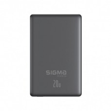 Батарея універсальна Sigma X-power SI10A7QL-MAG grey 10000mAh, Magnetic wireless 15W, PD+QC, 20W max (4827798955116)