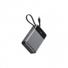 Батарея універсальна Acefast 20000mAh 65W PD, QC/3.0 USB-A+USB-C In/Out,build-in cable M21 Black-Gray (6974316283898)