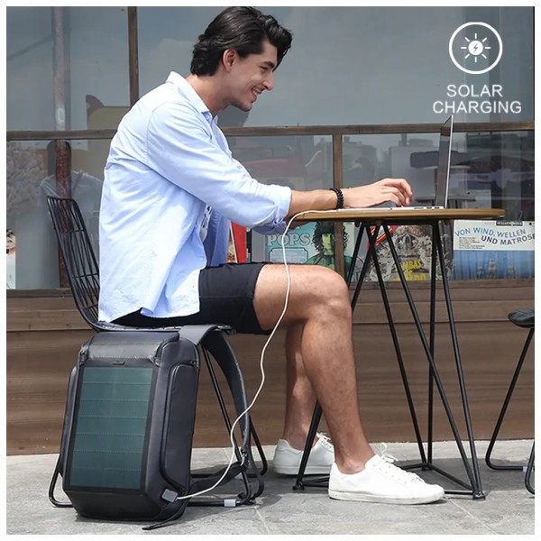 Рюкзак для ноутбука Kingsons 15.6" solar backpack Black (K9386W)