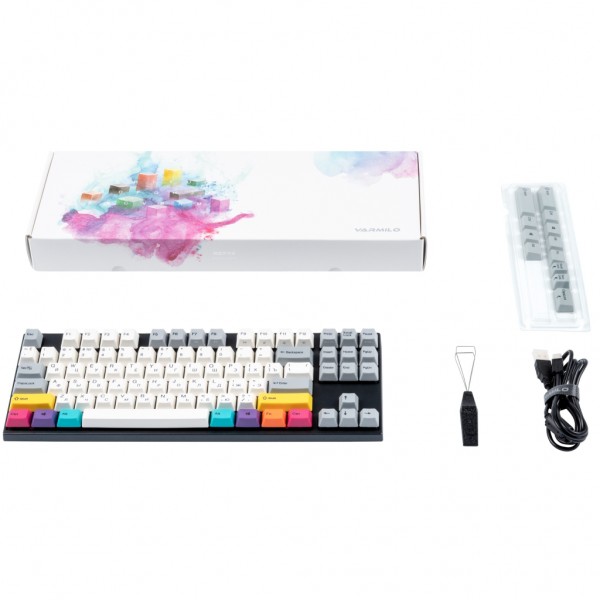 Клавіатура Varmilo APT87 CMYK K-Prestige Silent Wireless White Led UA (A92A024F8A5A17A007)