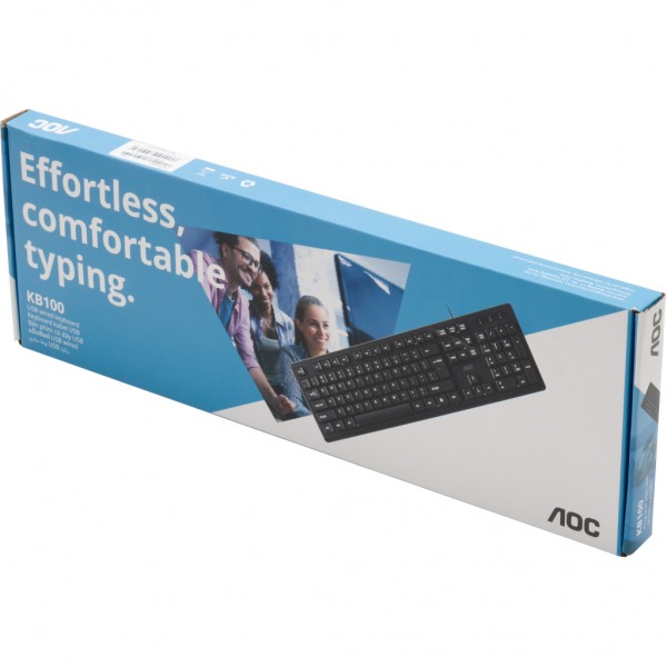 Клавіатура AOC KB100B USB UA Black (KB100B/97)