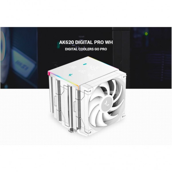 Кулер до процесора Deepcool AK620 Digital Pro White (R-AK620-WHAPMN-G)
