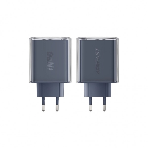 Зарядний пристрій Acefast 3xUSB 65W (2xUSB-C+USB-A) Gan A45 Fast Charger Mountain mist (6974316282099)