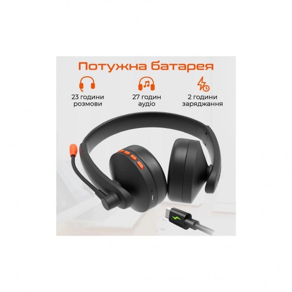 Навушники Meetion BTH003MIC Black/Orange (MT-BTH003MIC-A)