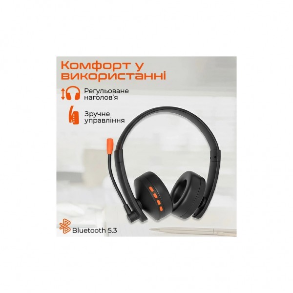 Навушники Meetion BTH003MIC Black/Orange (MT-BTH003MIC-A)