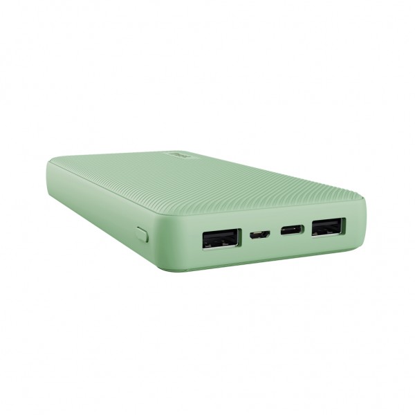 Батарея універсальна Trust Primo 20000 mAh ECO (USB-C/3A, 2*USB-A/2.4А) Green (25027_TRUST)