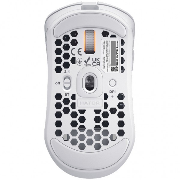 Мишка Hator Stellar Wireless/Bluetooth/USB White (HTM651)