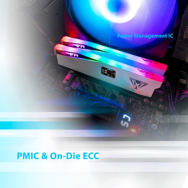 Модуль пам'яті для комп'ютера DDR5 32GB (2x16GB) 7000 MHz Viper Elite 5 RGB Patriot (PVER532G70C32KW)