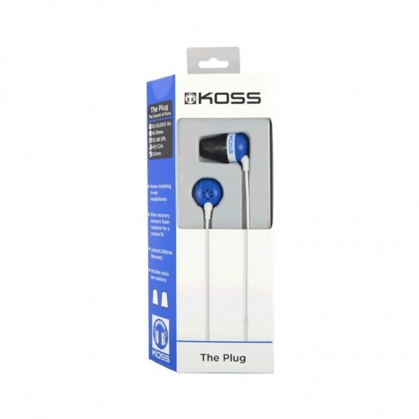 Навушники Koss The Plug Noise Isolating Blue (196544.101)