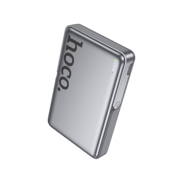 Батарея універсальна HOCO 10000mAh Sunlight PD/20W Magnetic with stand Metal Grey (Q36A / 714987)