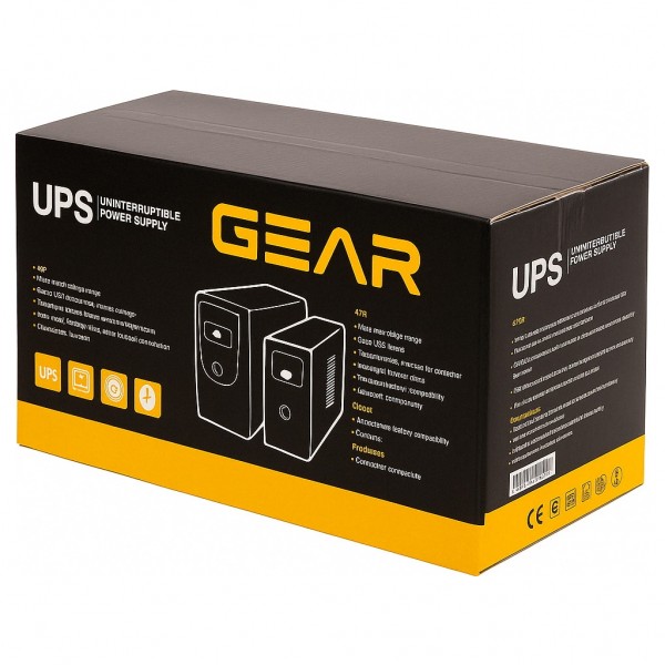 Пристрій безперебійного живлення GEAR GU-1200MLCD