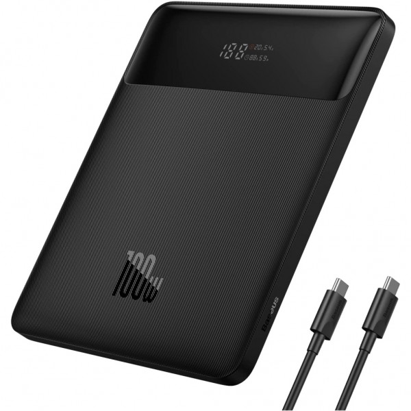 Батарея універсальна Baseus Blade Digital Display 20000mAh PD/100W, Black (PPDGL-01, PPBLD100-S) (PPBL000201 / PPBLD100-X)