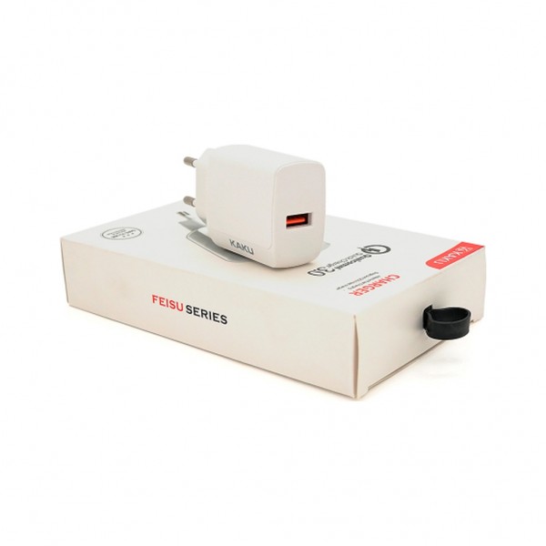 Зарядний пристрій iKAKU USB QC3.0 white (KSC-178-FEISU)