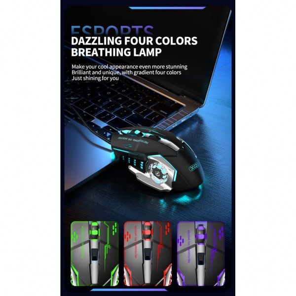 Мишка XO M10 Wireless Black/Silver (M10 Black+Silver)