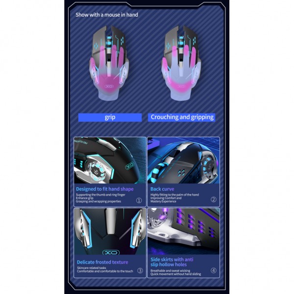 Мишка XO M10 Wireless Black/Silver (M10 Black+Silver)