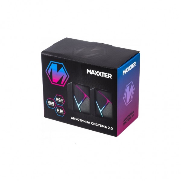 Акустична система Maxxter CSP-U004RGB USB Black (CSP-U004RGB)