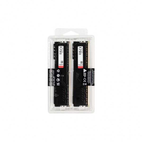 Модуль пам'яті для комп'ютера DDR4 64GB (2x32GB) 3600 MHz Fury Beast Black Kingston Fury (ex.HyperX) (KF436C18BBK2/64)