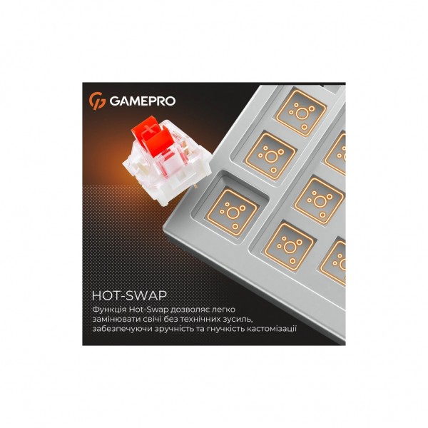 Клавіатура GamePro Genesis Joker Pro MK124G Pro Outemu Red Switch Wireless/Bluetooth/USB UA Gray (MK124G Pro)