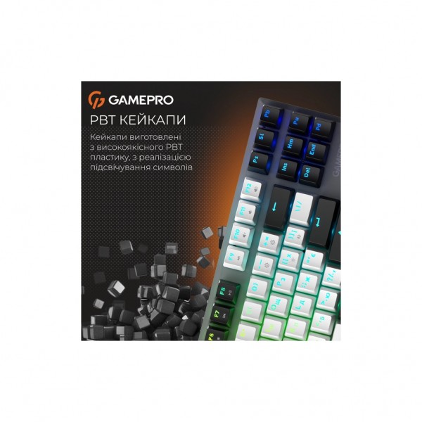 Клавіатура GamePro Genesis Joker Pro MK124G Pro Outemu Red Switch Wireless/Bluetooth/USB UA Gray (MK124G Pro)