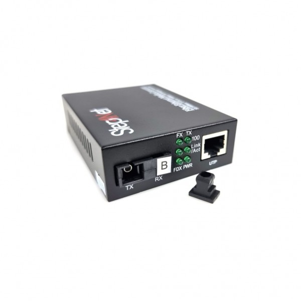 Медіаконвертер 10/100Base-TX to 100Base-FX, SM, 1550nm, SC/PC, 20км Step4Net (MC-R-0,1-1SM-1550nm-20-LFP)
