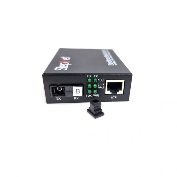 Медіаконвертер 10/100Base-TX to 100Base-FX, SM, 1550nm, SC/PC, 20км Step4Net (MC-R-0,1-1SM-1550nm-20-LFP)